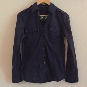 Express Navy Button up Shirt